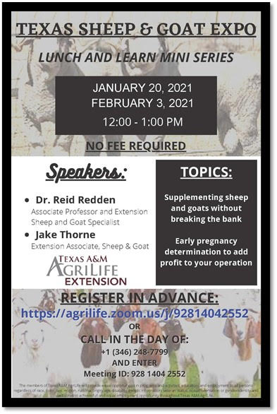 Texas Goat and Sheep Expo 2021